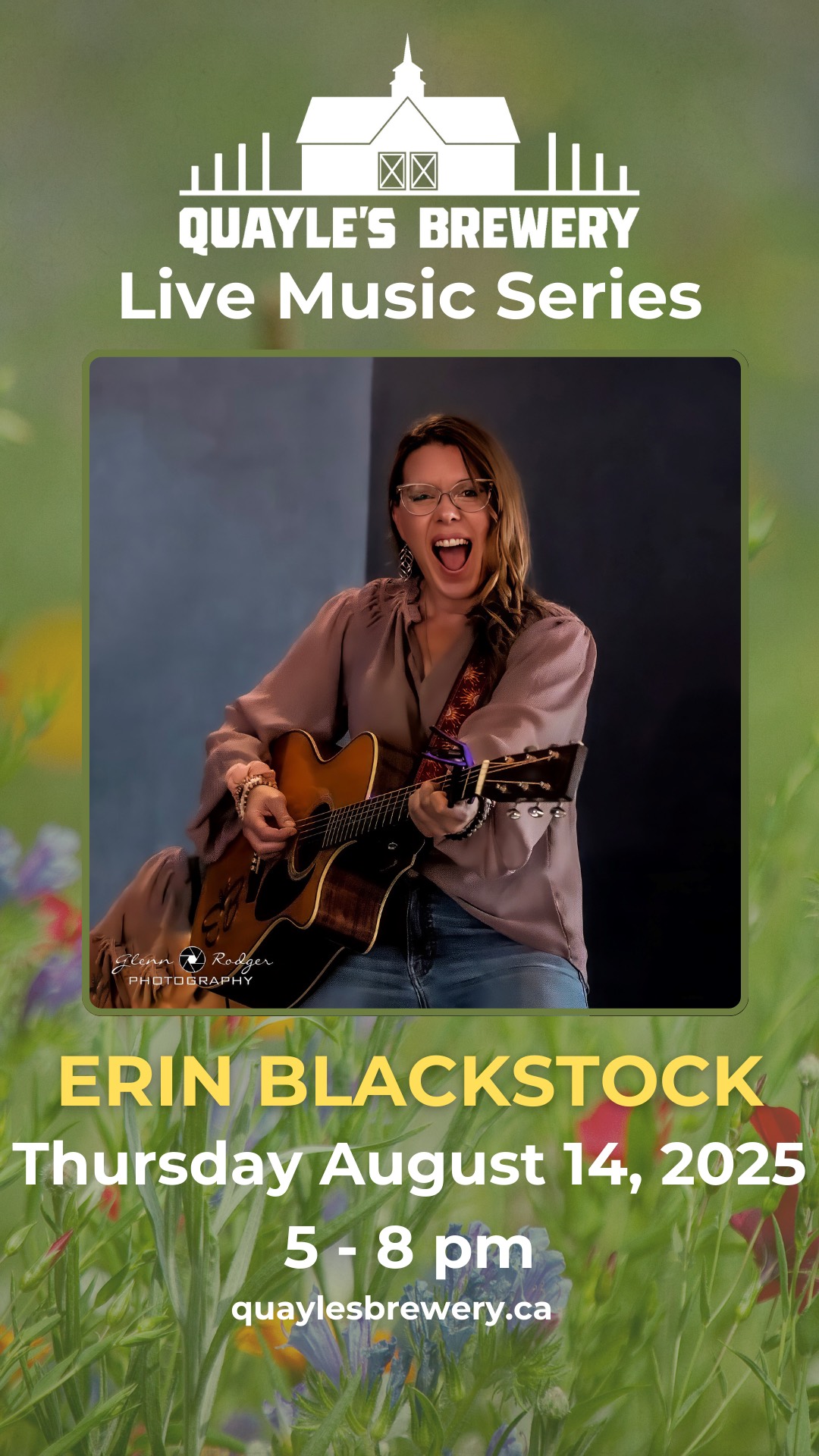 Aug 14 – Erin Blackstock – 5 – 8 pm – 1