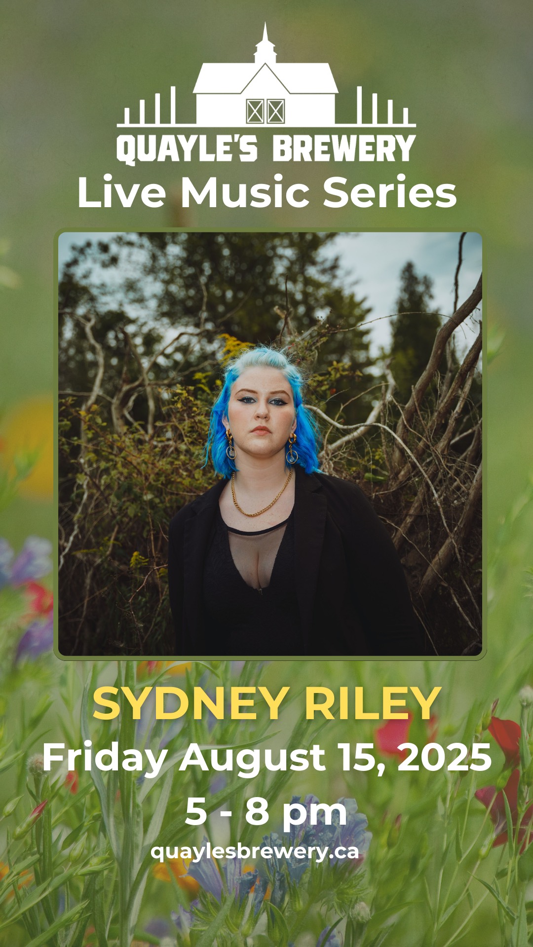 Aug 15 – Sydney Riley – 5 – 8 pm – 1