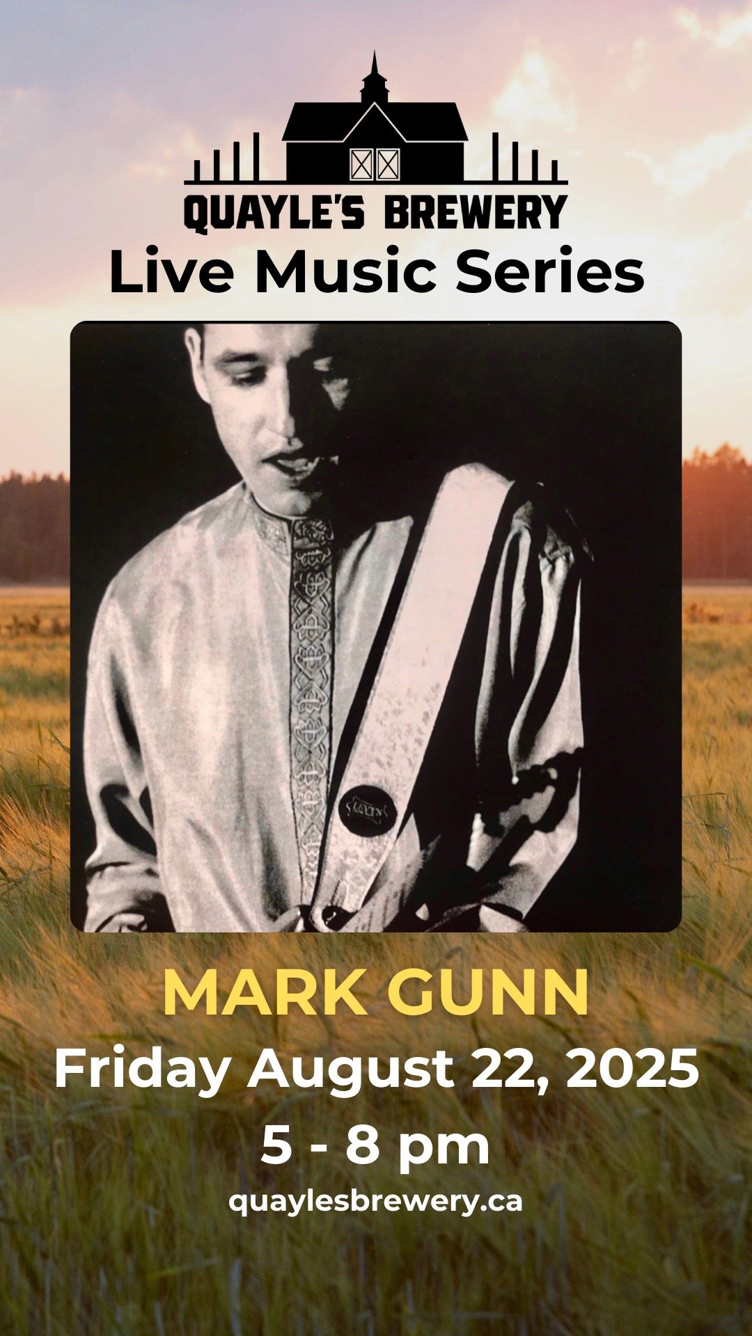 Aug 22 – Mark Gunn – 5 – 8 pm – 1
