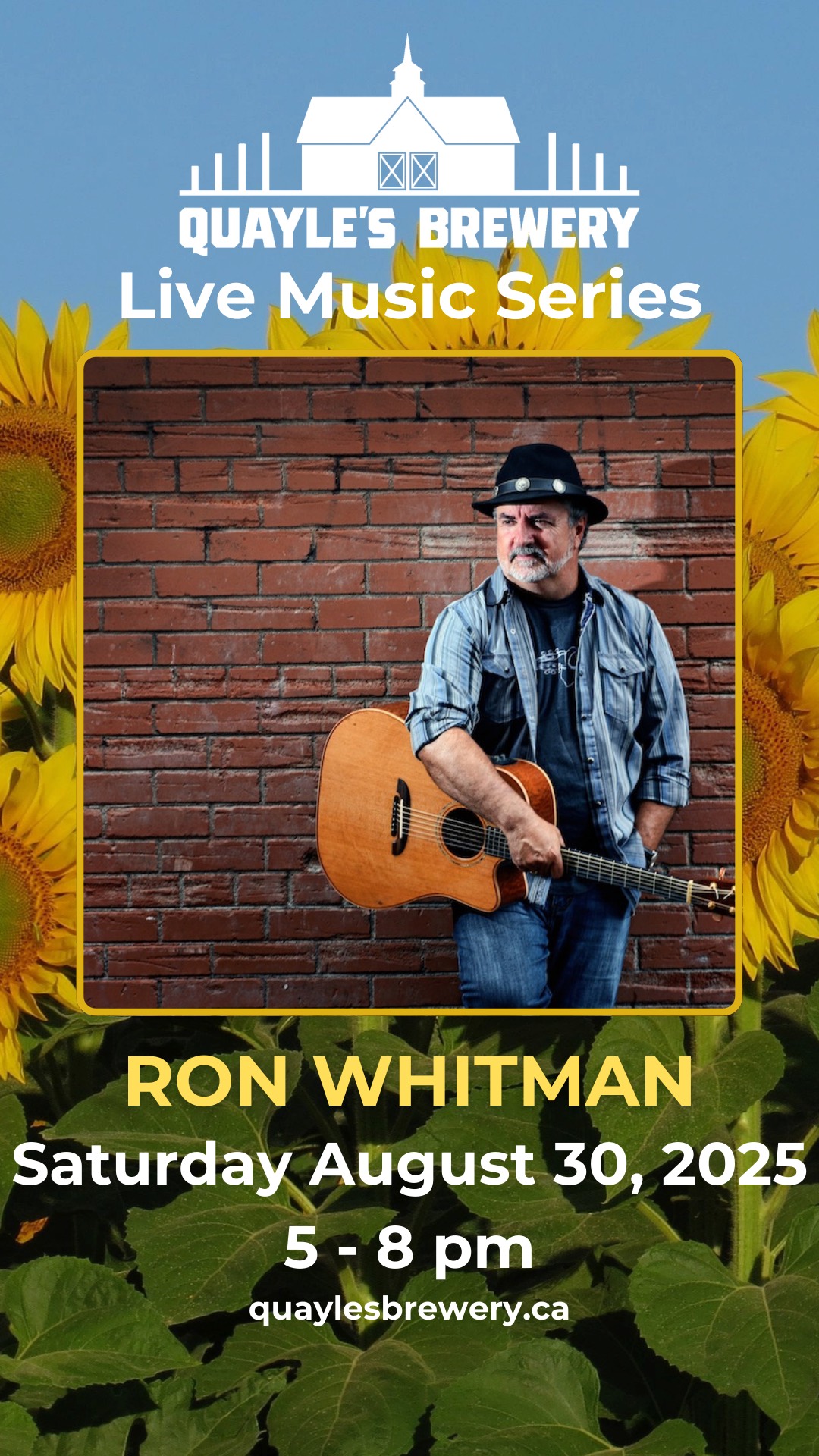Aug 30 – Ron Whitman – 5 – 8 pm – 1