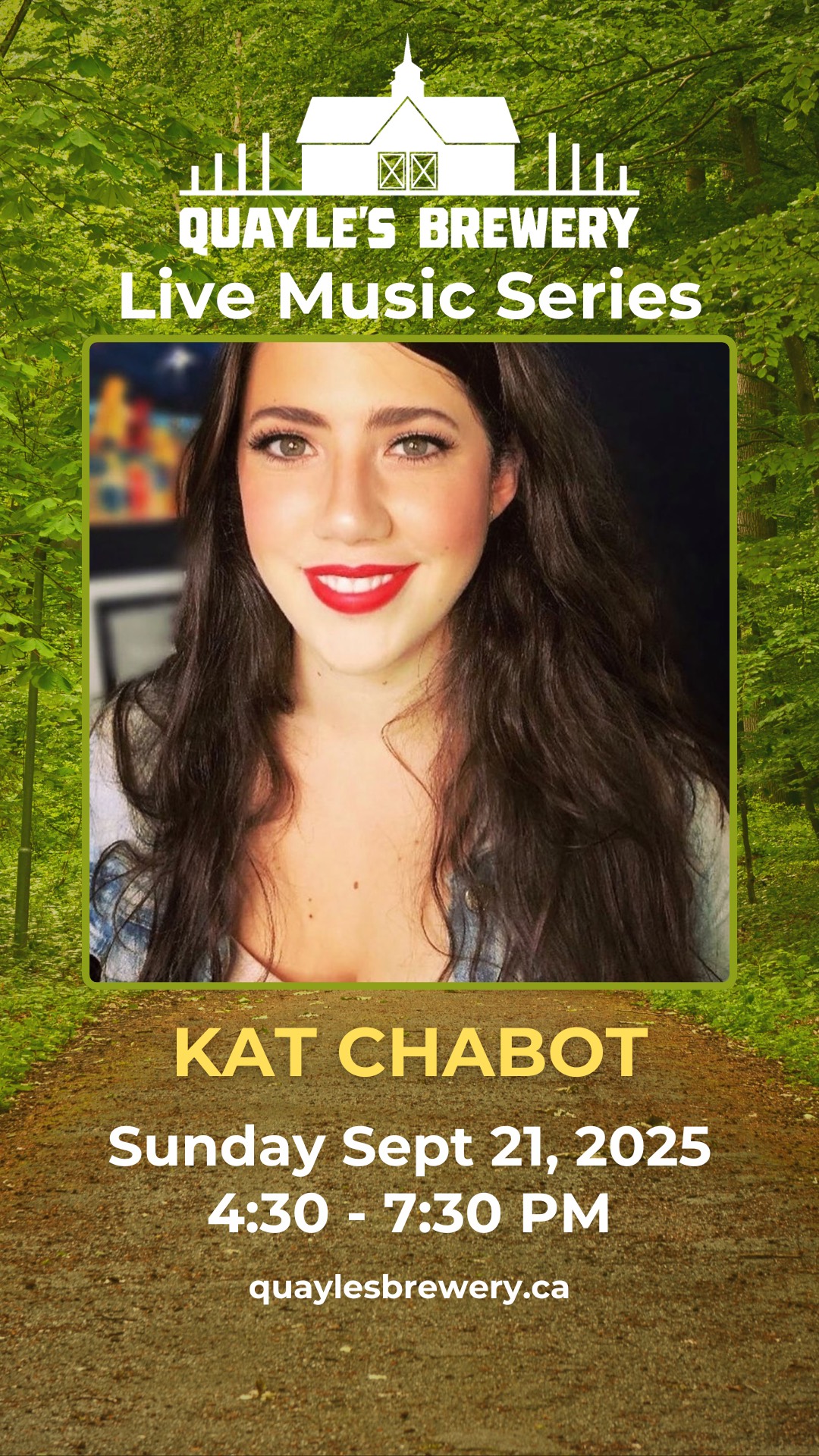 Sept 21 – Kat Chabot – 4:30 – 7:30 PM – 1
