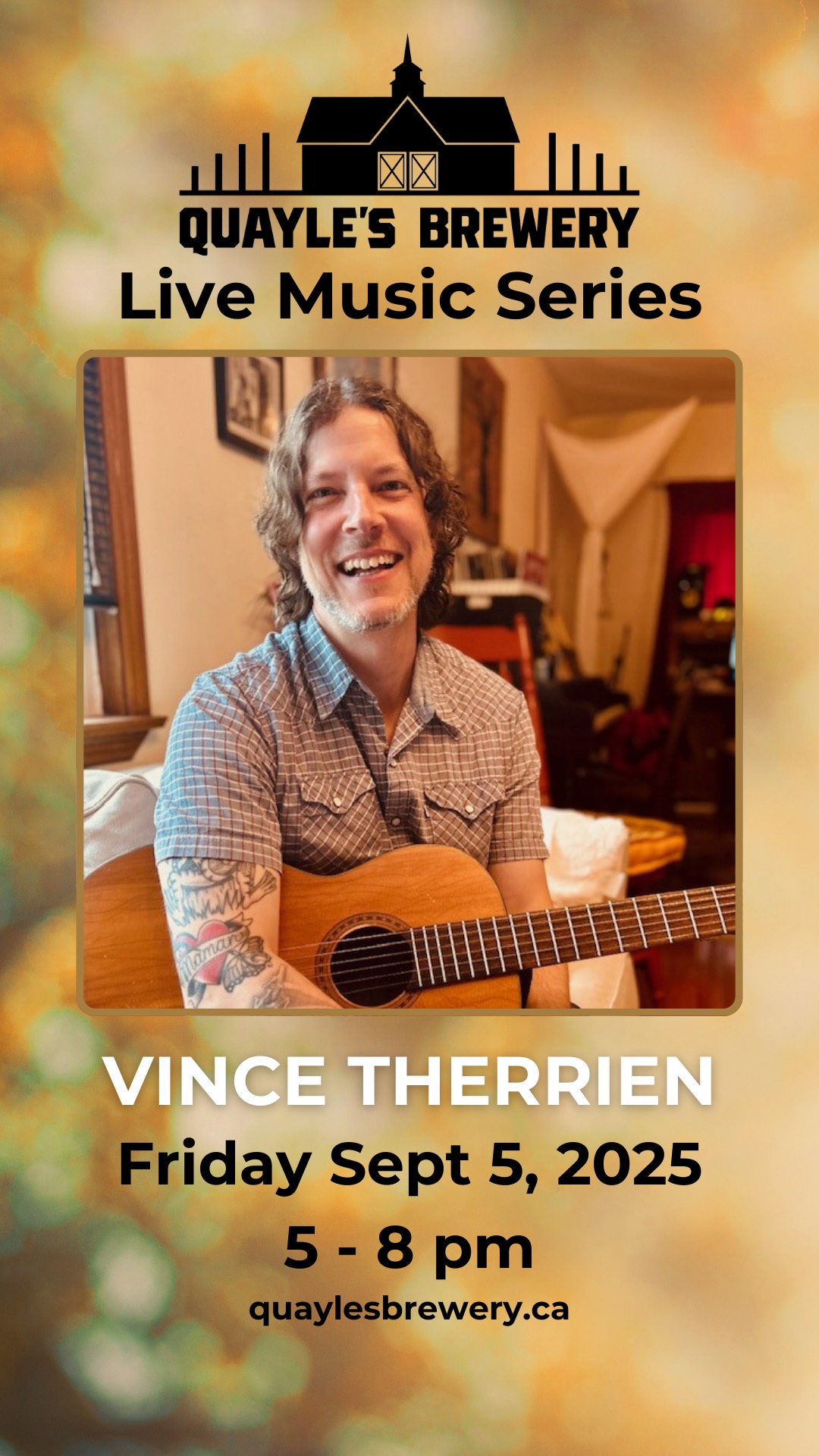 Sept 5- Vince Therrien – 5 – 8 PM – 1