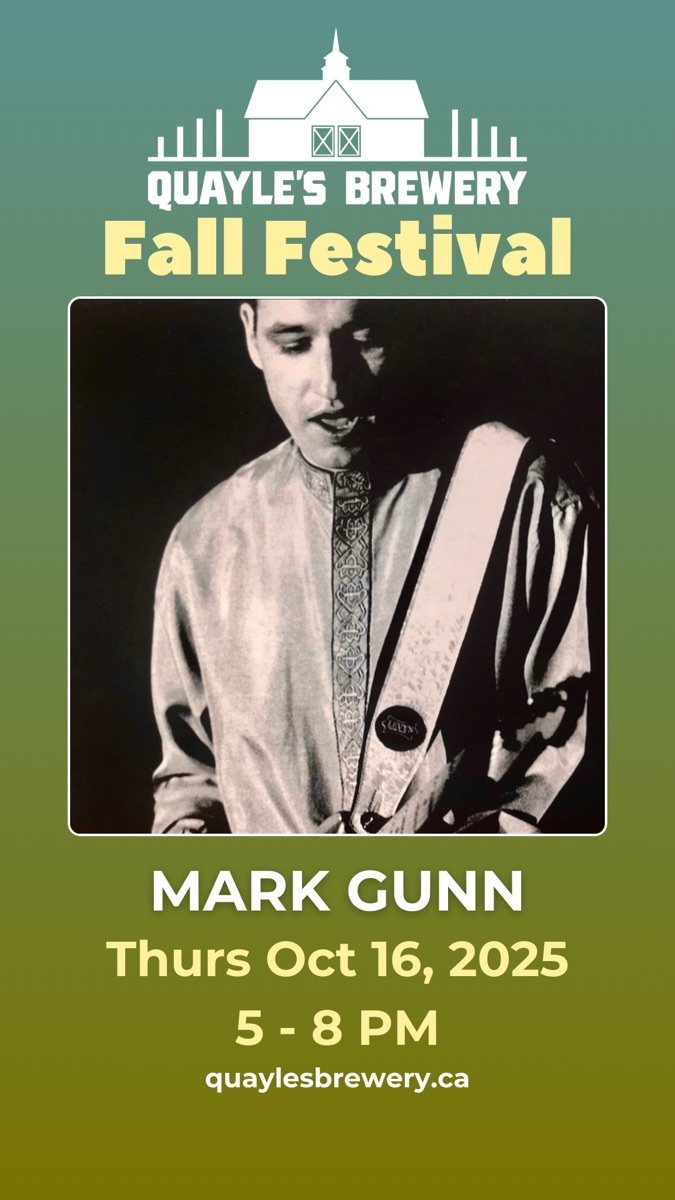 Oct 16 – Mark Gunn 5 – 8 PM – 1