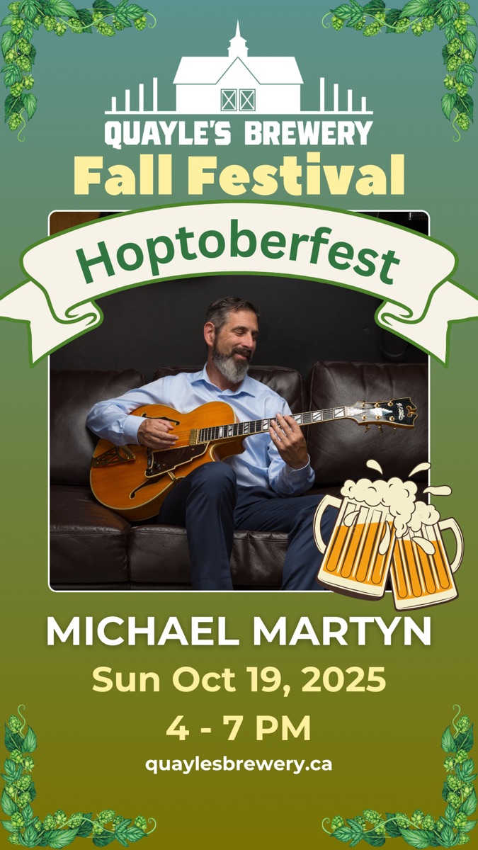 Oct 19 – Hoptoberfest – Michael Martyn 4:30 – 7:30 PM – 1