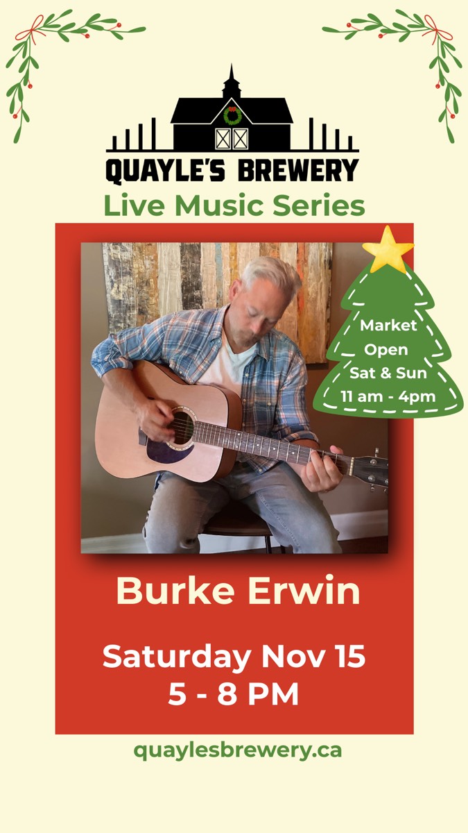 Nov 15 – Burke Erwin – 5 to 8 pm – 1