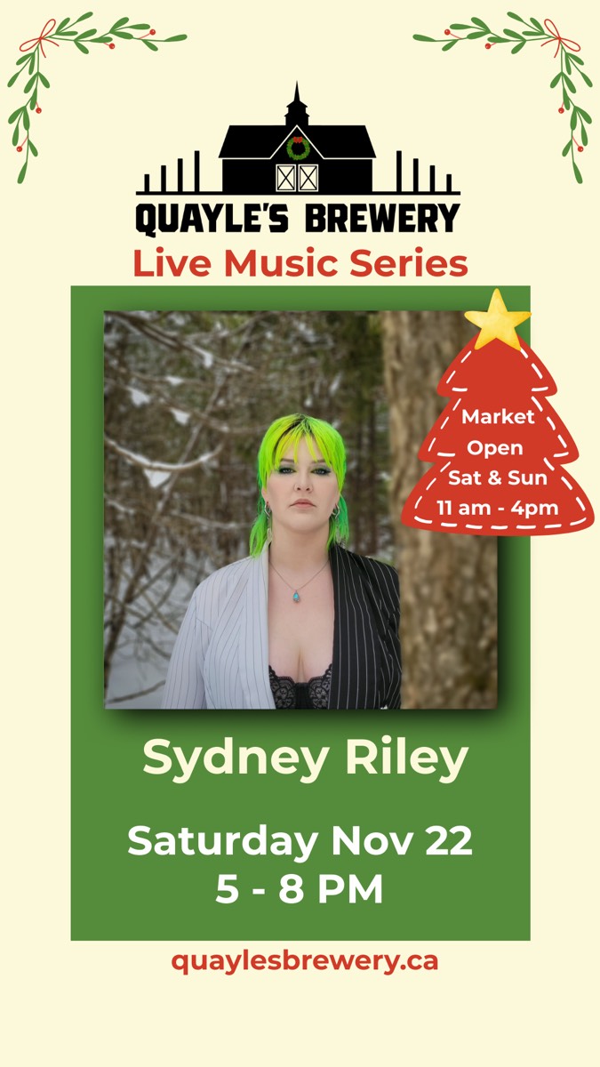 Nov 22 – Sydney Riley – 5 to 8 pm – 1