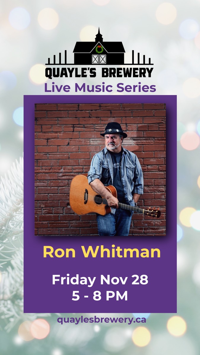 Nov 28 – Ron Whitman – 5 to 8 pm – 1
