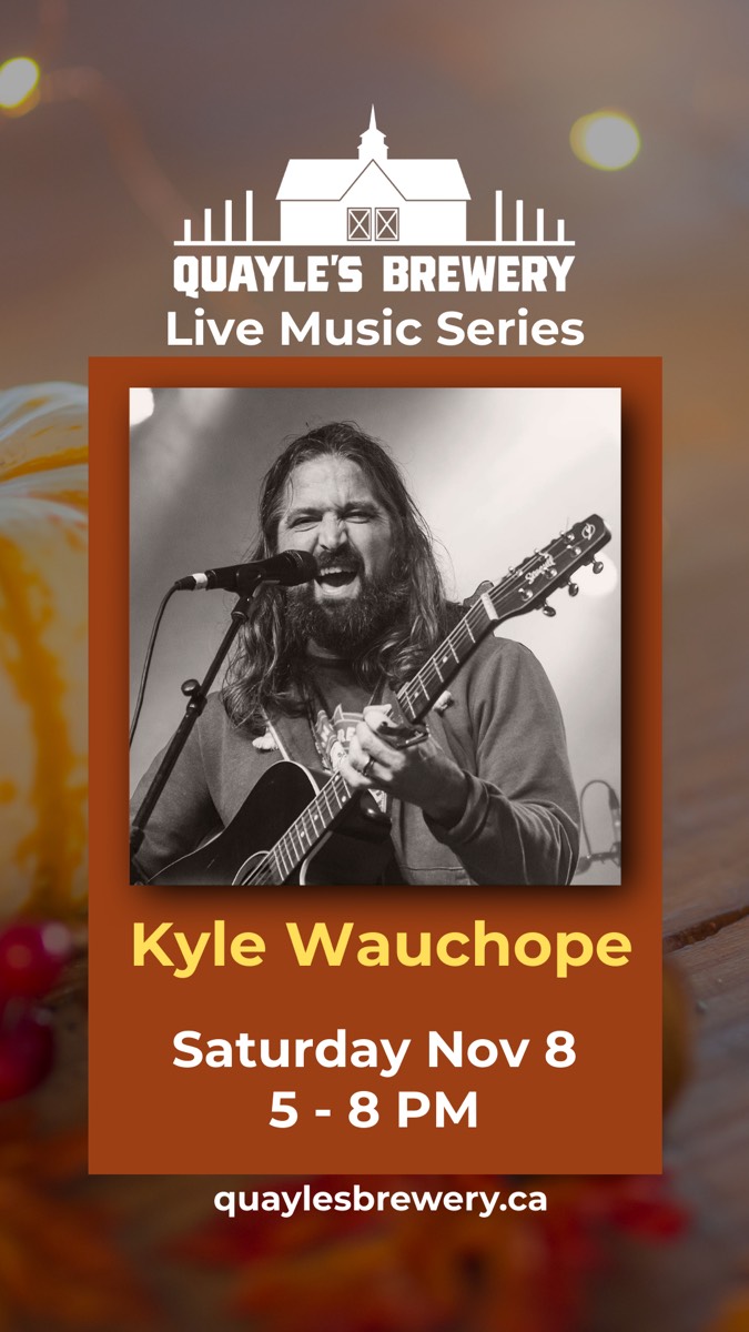 Nov 8 – Kyle Wauchope – 5 to 8 pm – 1